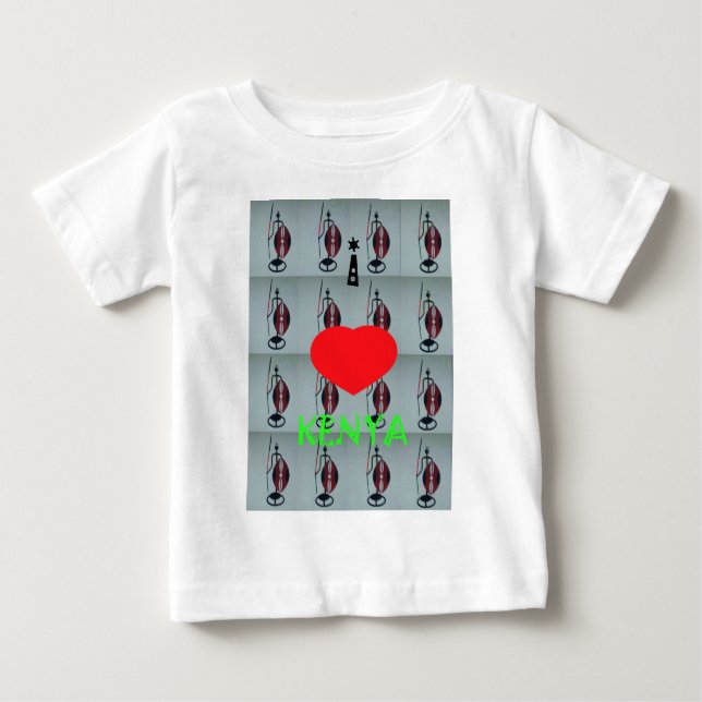 I Liebe Kenya Art Print Baby T-shirt (Vorderseite)