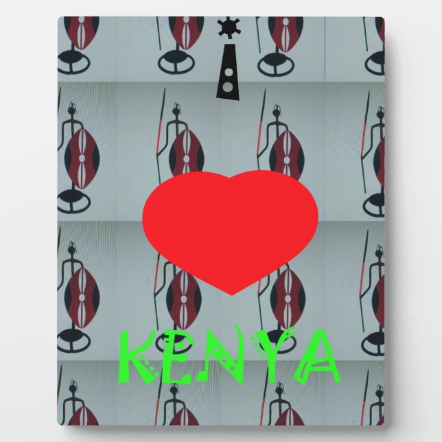I Liebe Kenya Art Print Fotoplatte (Vorderseite)