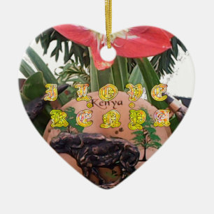 I Liebe kenya Hakuna Matata Geschenke Keramik Ornament