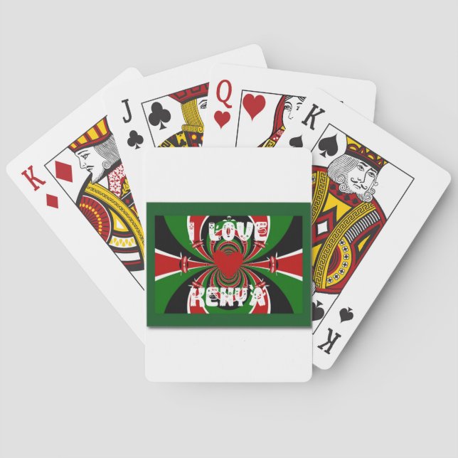 I Liebe Kenya Hakuna Matata Geschenke Spielkarten (Rückseite)