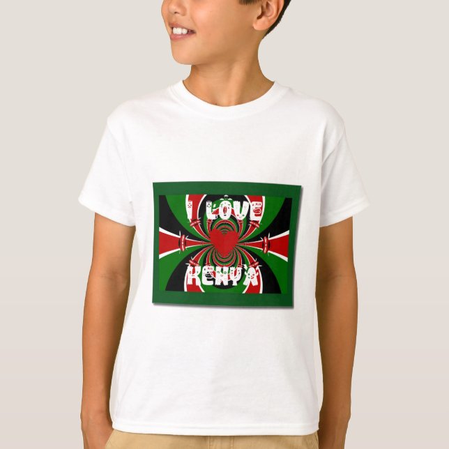 I Liebe Kenya Hakuna Matata Geschenke T-Shirt (Vorderseite)