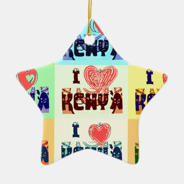 I Liebe Kenya.png Keramikornament (Vorne)