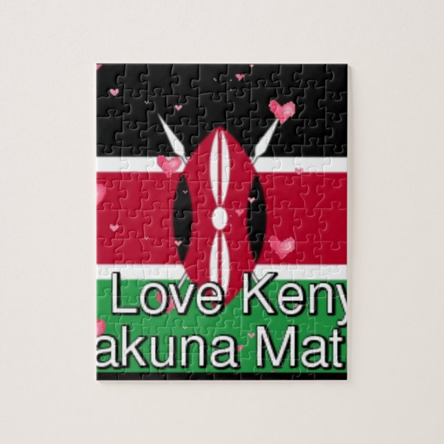 I Liebe Kenya und "Hakuna Matata" Kunstdrucken (Vertikal)
