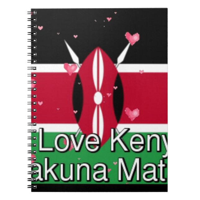 I Liebe Kenya und "Hakuna Matata" Kunstdrucken Notizblock (Vorderseite)