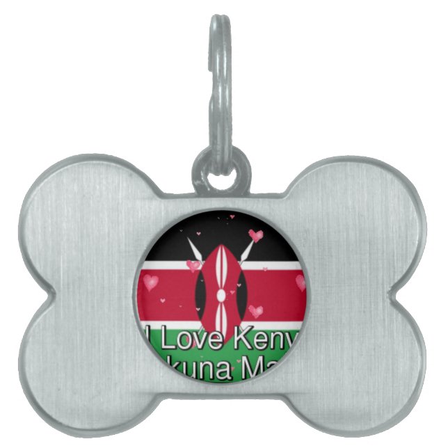 I Liebe Kenya und "Hakuna Matata" Kunstdrucken Tiermarke (Vorderseite)