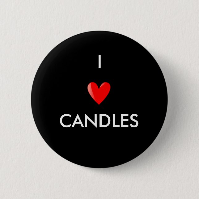 I Liebe-Kerzen Button (Vorderseite)