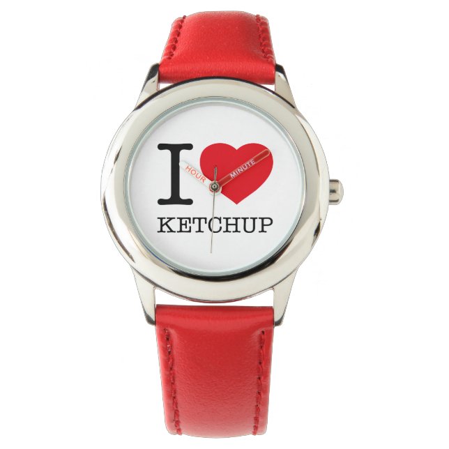 I LIEBE KETCHUP ARMBANDUHR (Vorderseite)