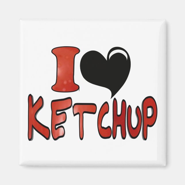 I Liebe Ketchup Magnet (Vorne)