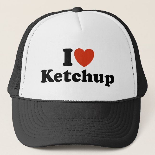 I Liebe Ketchup Truckerkappe (Vorderseite)