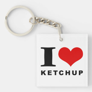 I Liebe Ketschup Schlüsselanhänger