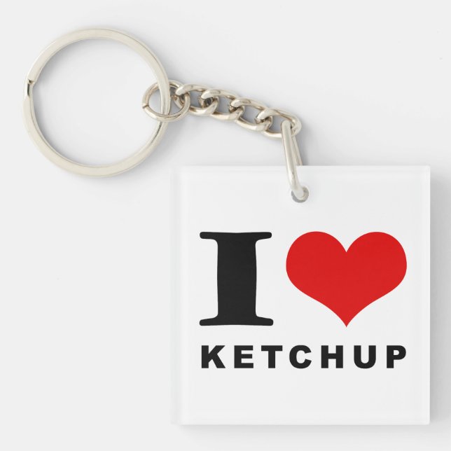 I Liebe Ketschup Schlüsselanhänger (Vorderseite)