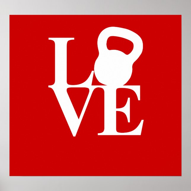 I Liebe Kettlebells Poster (Vorne)