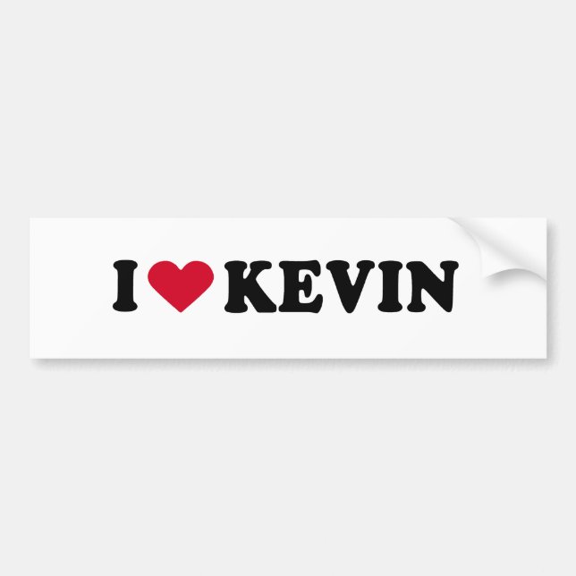 I LIEBE KEVIN AUTOAUFKLEBER (Vorne)