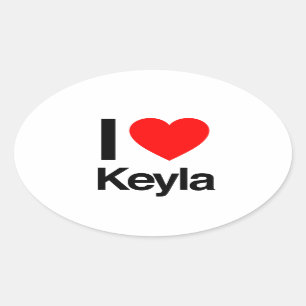 i Liebe keyla Ovaler Aufkleber