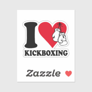 I Liebe Kickboxing Aufkleber