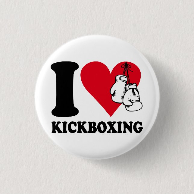 I Liebe Kickboxing Button (Vorderseite)