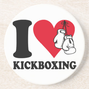 I Liebe Kickboxing Getränkeuntersetzer