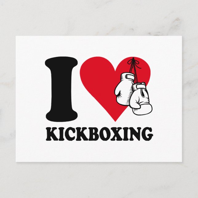 I Liebe Kickboxing Postkarte (Vorderseite)
