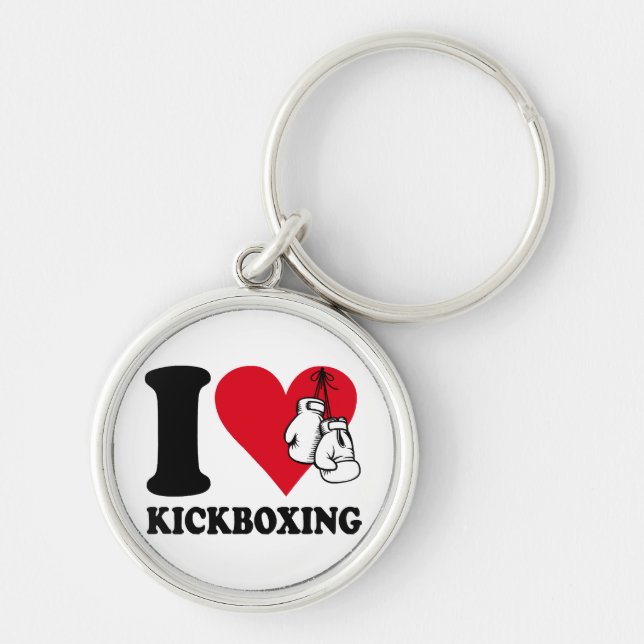 I Liebe Kickboxing Schlüsselanhänger (Vorne)
