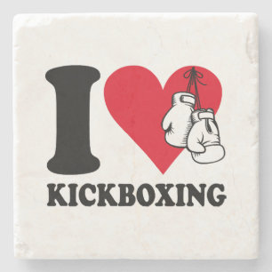 I Liebe Kickboxing Steinuntersetzer