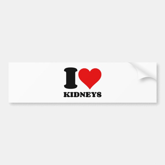 I LIEBE KIDNEYS AUTOAUFKLEBER (Vorne)