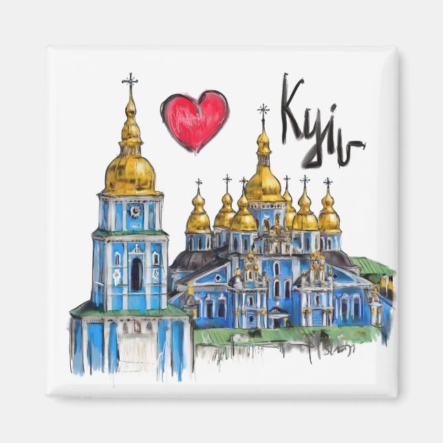 I Liebe Kiew Magnet (Vorne)