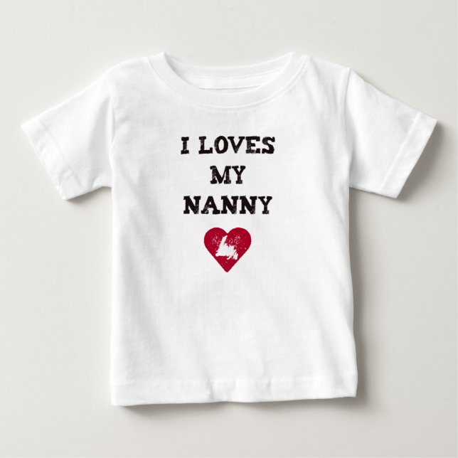 I Liebe-Kindermädchen Baby T-shirt (Vorderseite)