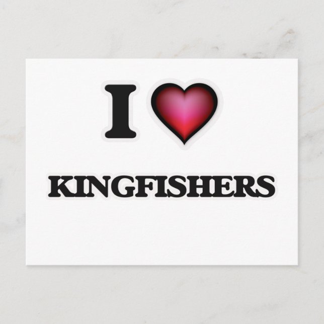 I Liebe Kingfisher Postkarte (Vorderseite)