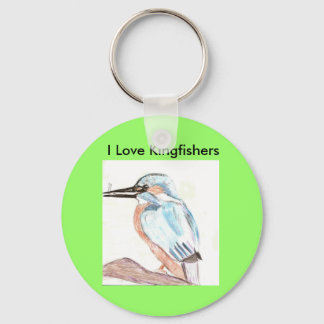 I Liebe Kingfisher Schlüsselring Schlüsselanhänger