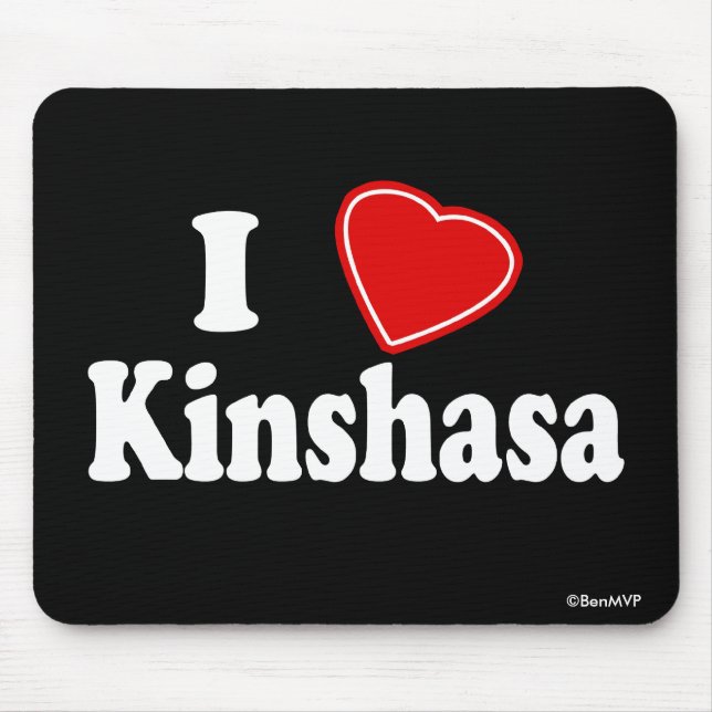 I Liebe Kinshasa Mousepad (Vorne)