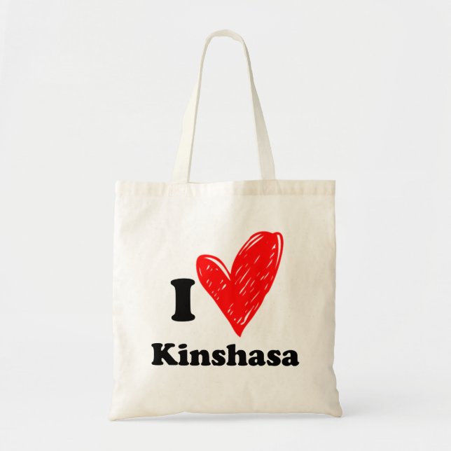 I Liebe Kinshasa Tragetasche (Vorne)
