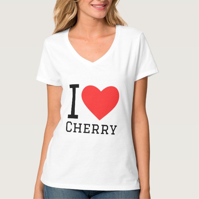 I Liebe Kirsche T-Shirt (Vorderseite)