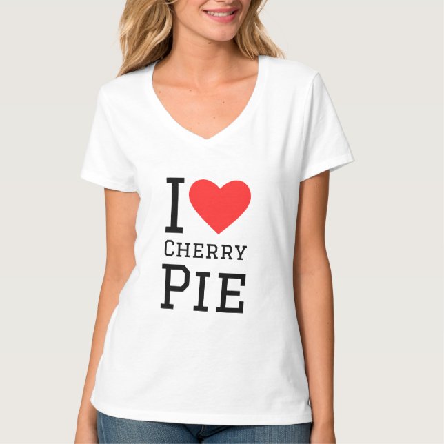 I Liebe Kirschkuchen T-Shirt (Vorderseite)