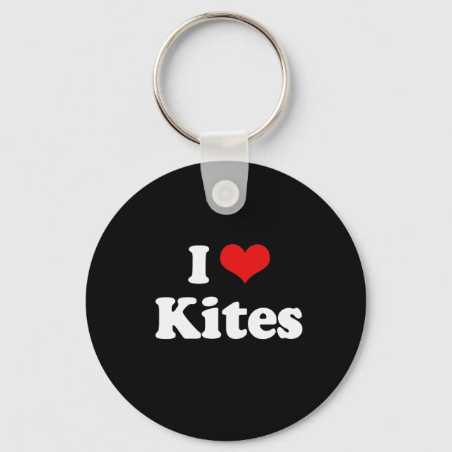 I Liebe Kites Tshirt Schlüsselanhänger (Vorderseite)