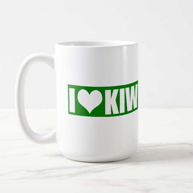 I Liebe Kiwi Kaffeetasse (Links)