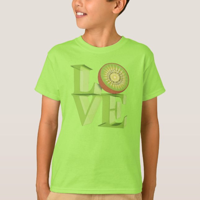 I LIEBE KIWI (Kiwi Fruits/Kiwi Berry) T-Shirt (Vorderseite)