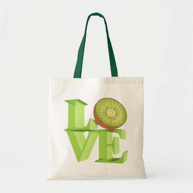 I LIEBE KIWI (Kiwi Fruits/Kiwi Berry) Tragetasche (Vorne)