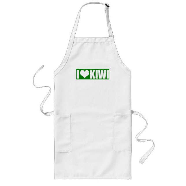 I Liebe Kiwi Lange Schürze (Vorne)