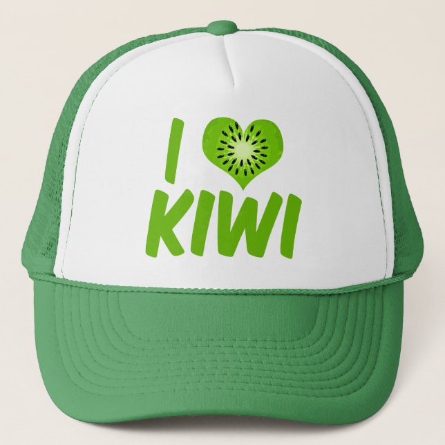 I Liebe Kiwi Truckerkappe (Vorderseite)
