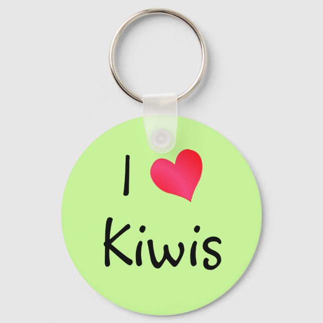I Liebe Kiwis Schlüsselanhänger (Vorderseite)