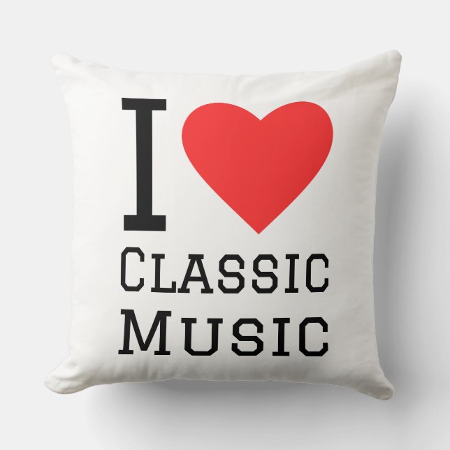 I Liebe Klassik Kissen (Vorderseite)