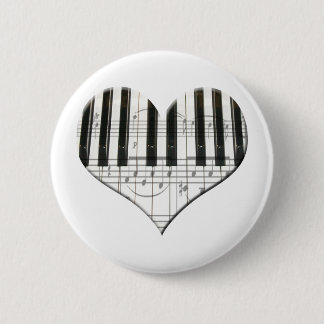 I Liebe-Klavier oder Organ-Musik-Herz-Tastatur Button