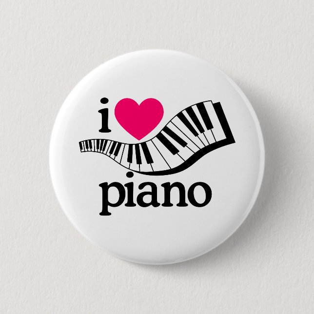 I Liebe-Klavier/Tastatur Button (Vorderseite)
