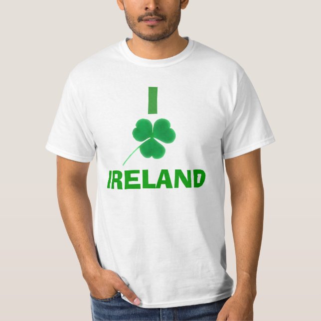 I Liebe-Kleeblatt-Irland-T-Shirt T-Shirt (Vorderseite)