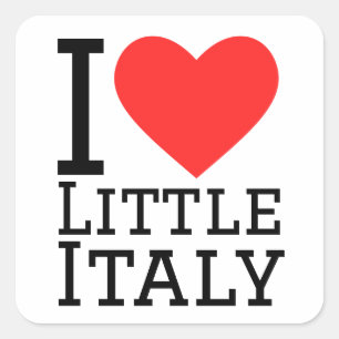 I Liebe kleines Italien Quadratischer Aufkleber
