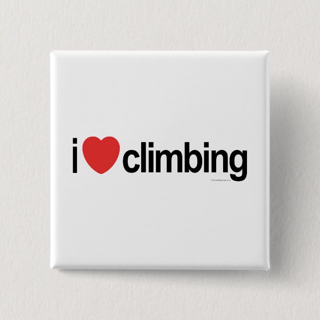 I Liebe Klettern Button (Vorderseite)