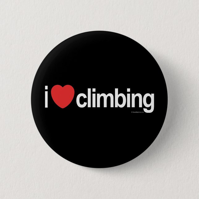 I Liebe Klettern Button (Vorderseite)