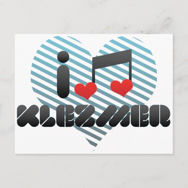 I Liebe Klezmer Postkarte (Vorderseite)