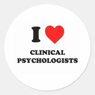 I Liebe Klinische Psychologen Runder Aufkleber