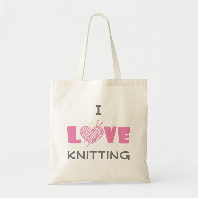 I Liebe Knittern Tragetasche (Vorne)